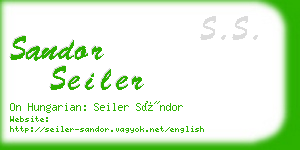 sandor seiler business card